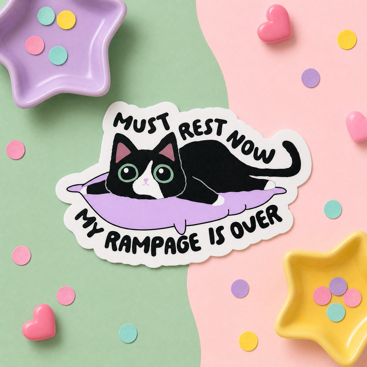 Must Rest Now My Rampage is Over - Vinyl Sticker