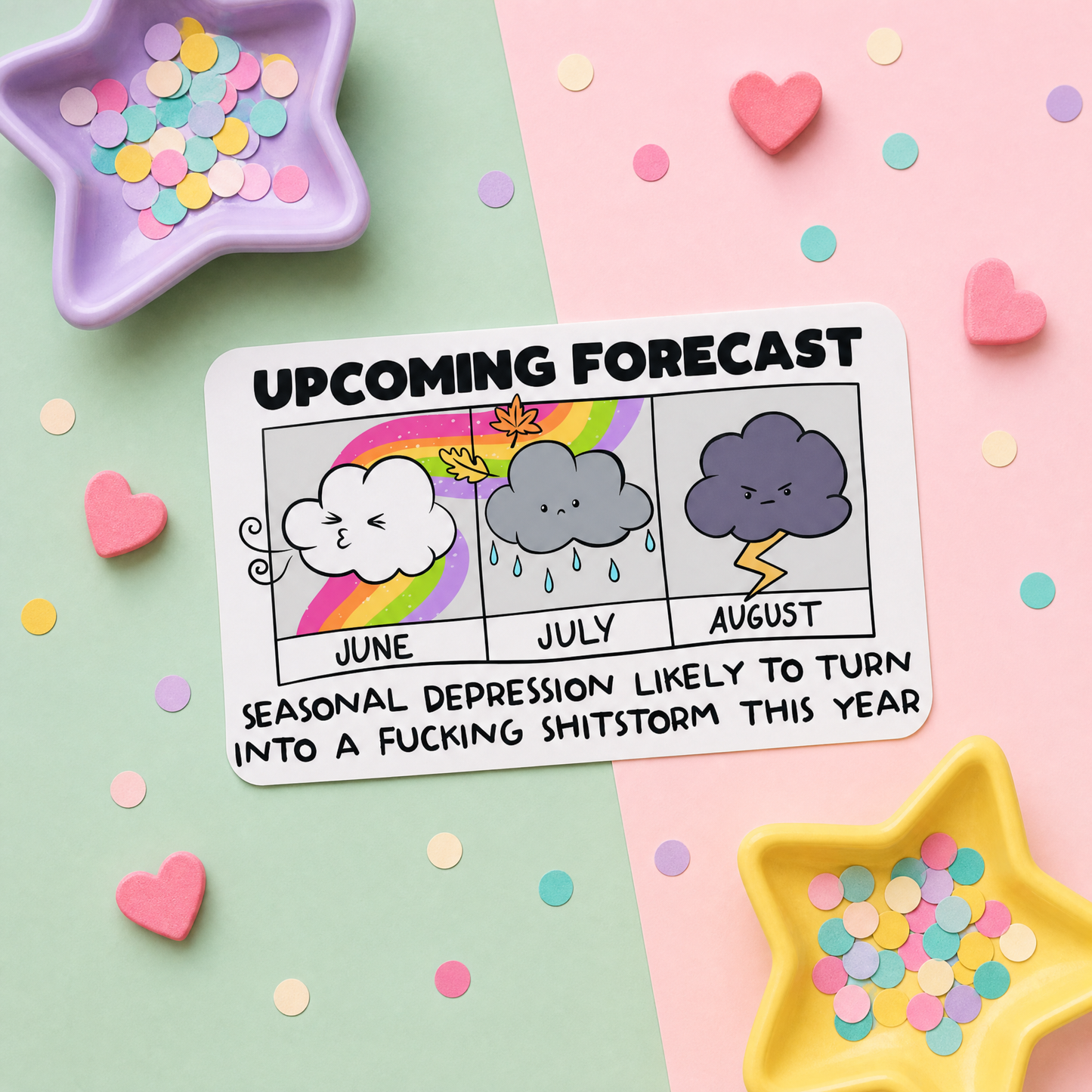 Upcoming Forecast Aussie Winter - Vinyl Sticker