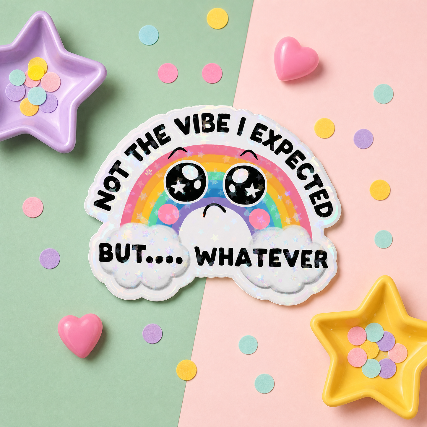 Not the Vibe I Expected But Whatever - Vinyl Sticker
