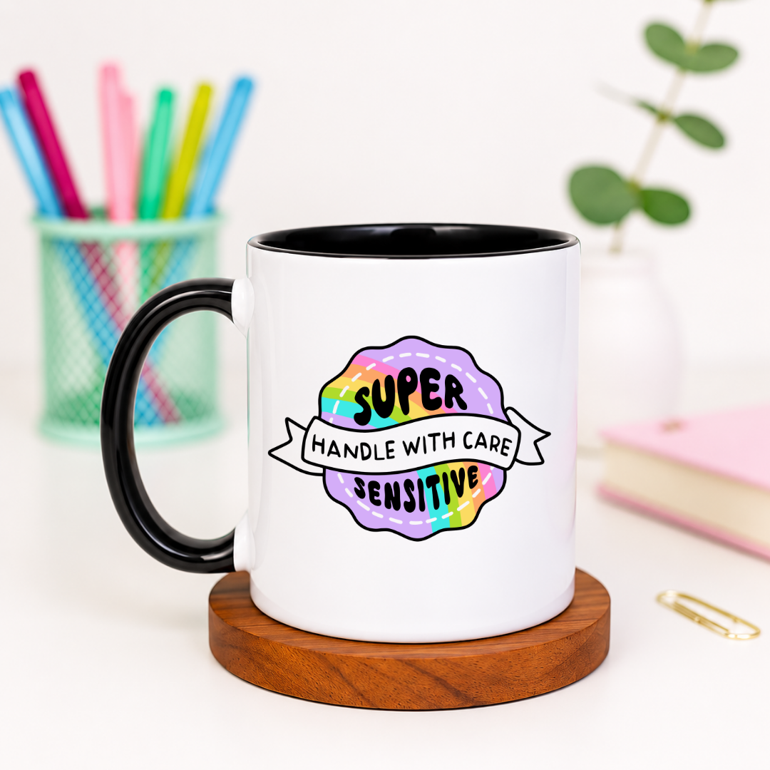 Super Sensitive Handle With Care - Ceramic Mug