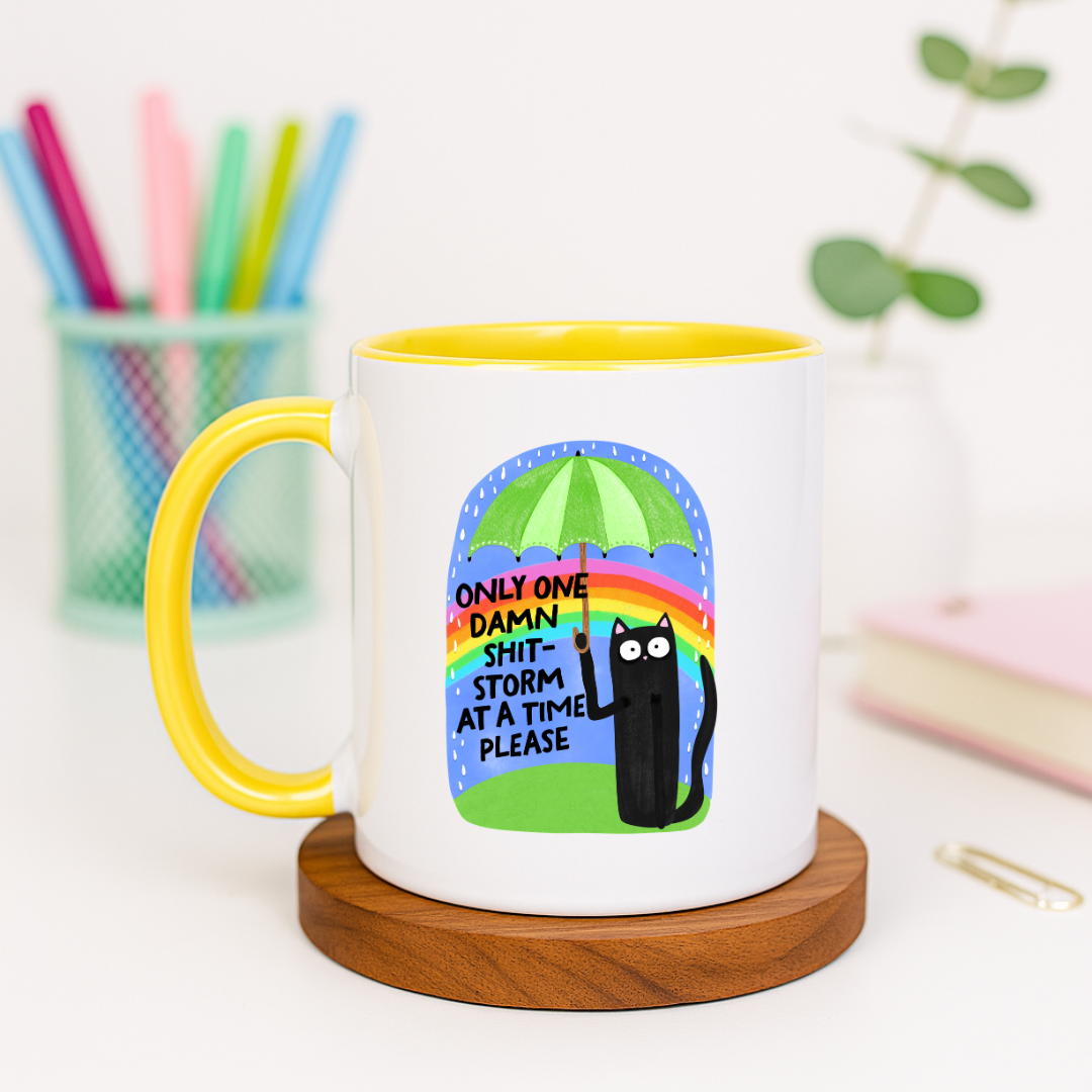 Only One Damn Shitstorm at a Time Please - Ceramic Mug