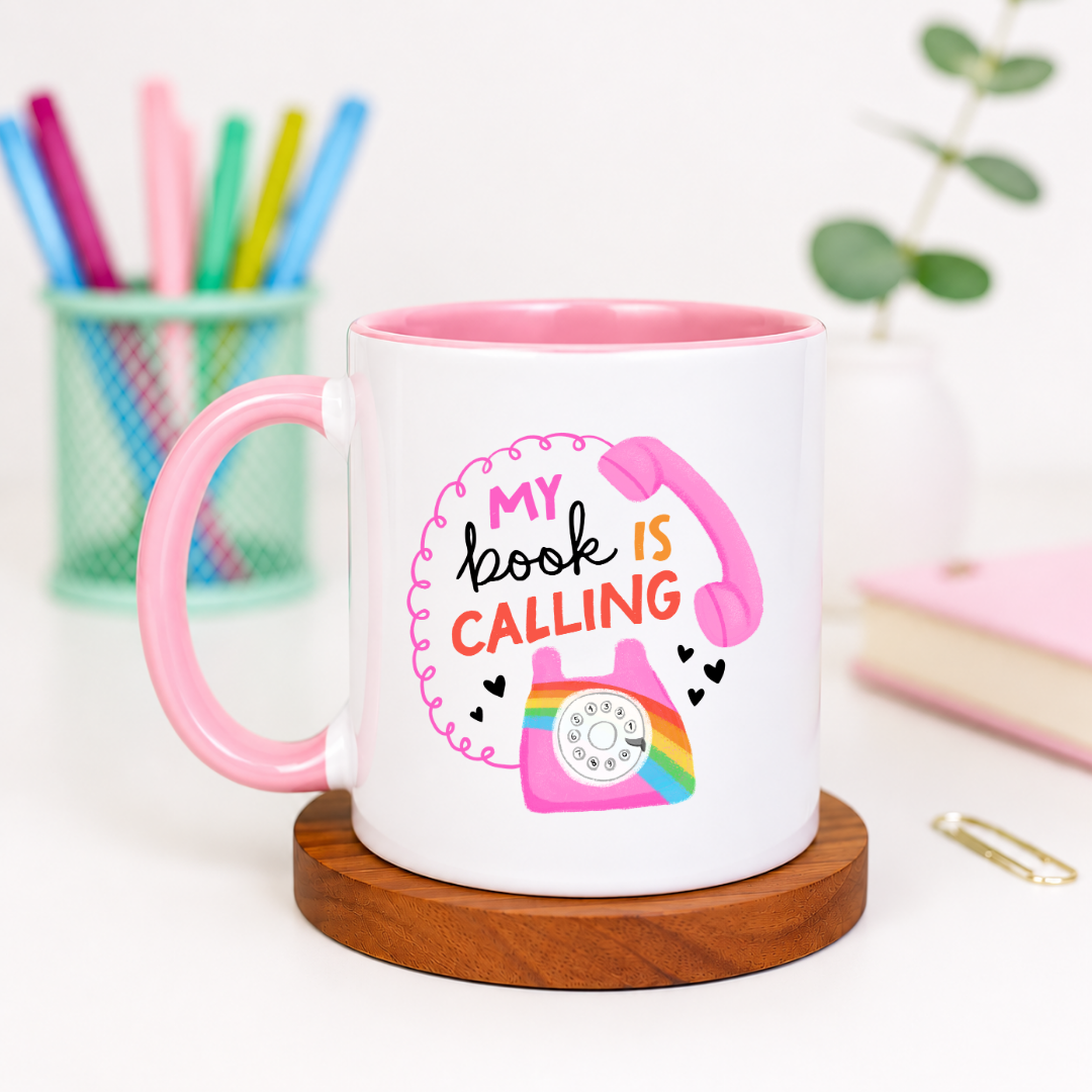 My Book is Calling - Ceramic Mug