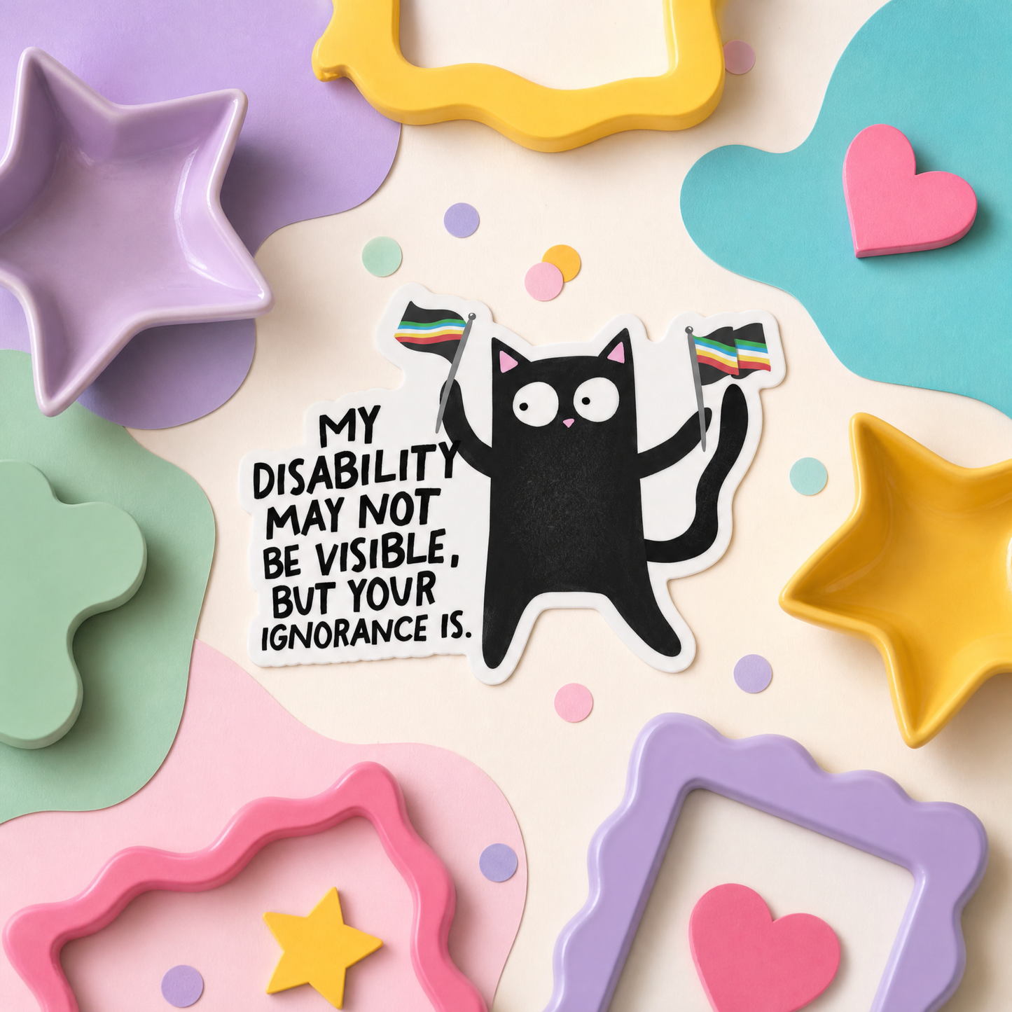 My Disability May Not Be Visible But Your Ignorance Is - Vinyl Sticker