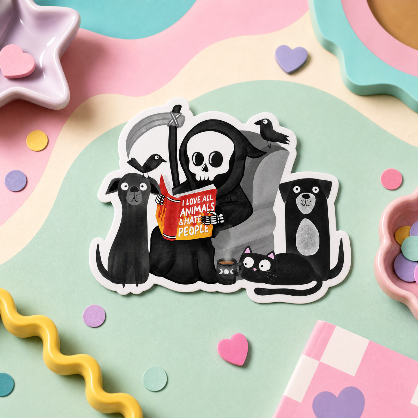 I Love Animals and Hate People - Vinyl Sticker