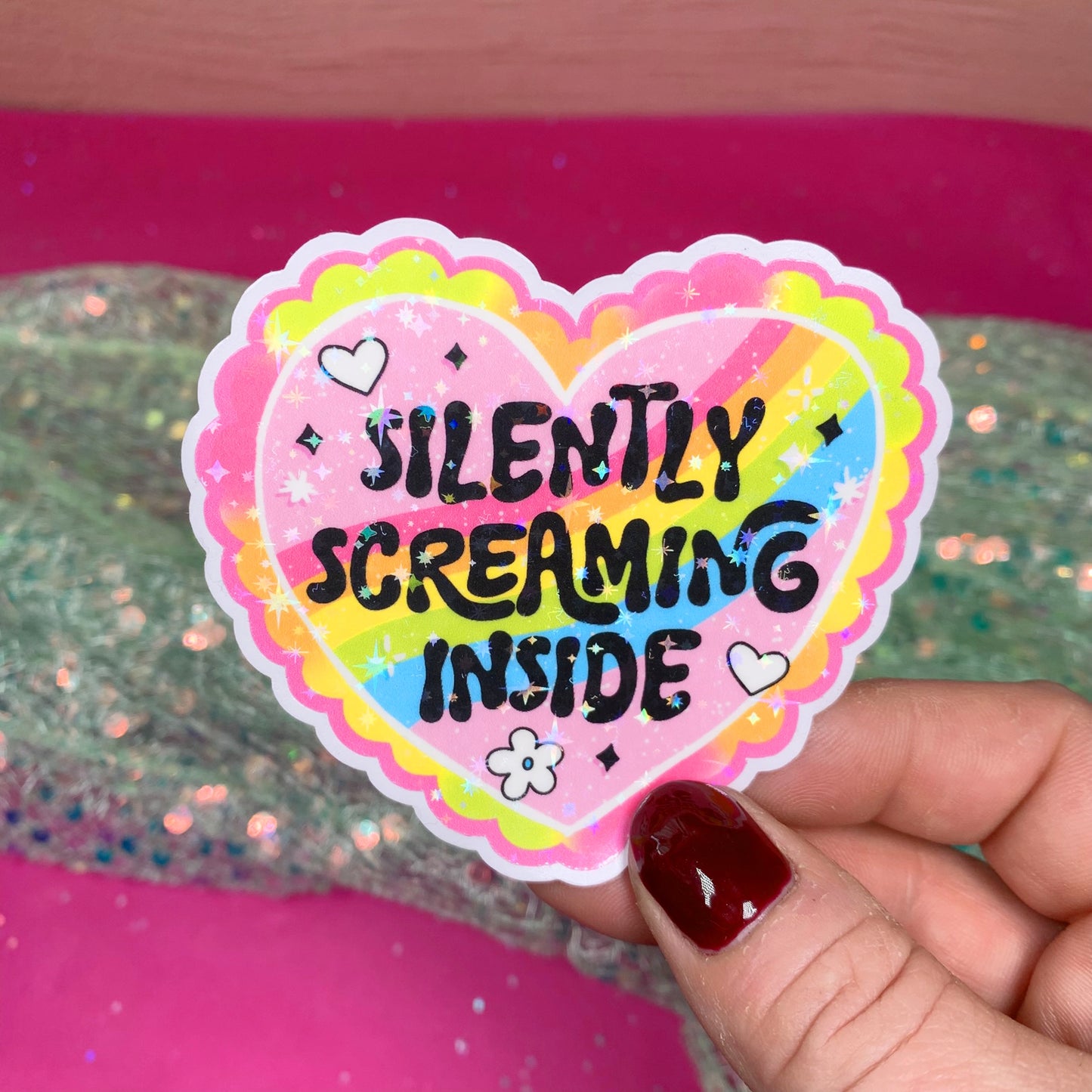 Silently Screaming Inside - Vinyl Sticker