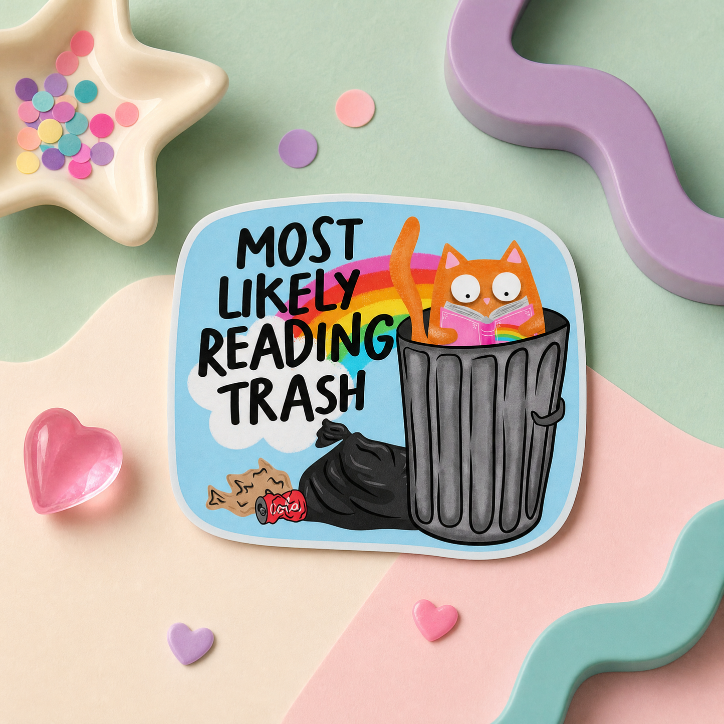 Most Likely Reading Trash - Vinyl Sticker