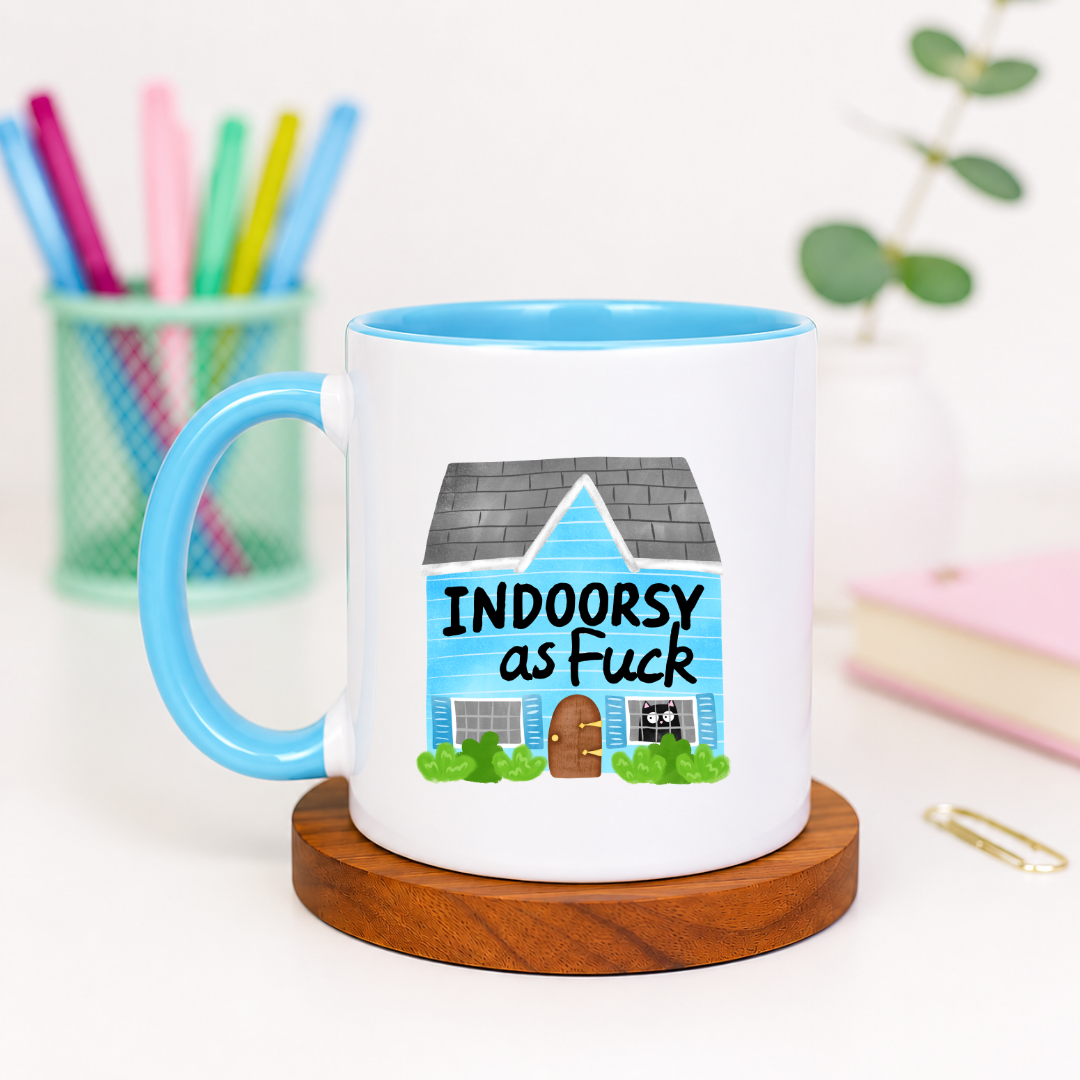 Indoorsy as Fuck - Ceramic Mug