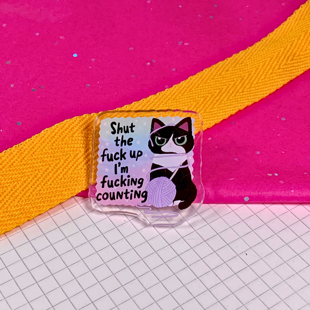 STFU I'm Fucking Counting - Acrylic Pin