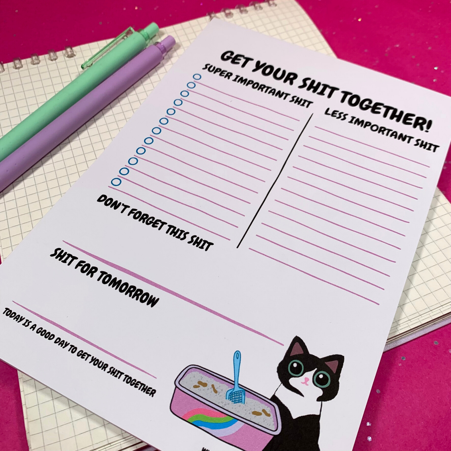 Get Your Shit Together - To Do List Notepad