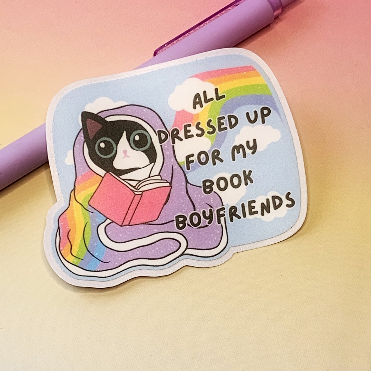 All Dressed Up For My Book Boyfriend - Vinyl Sticker