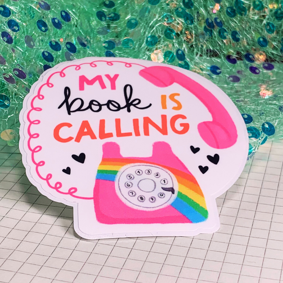 My Book is Calling - Vinyl Sticker