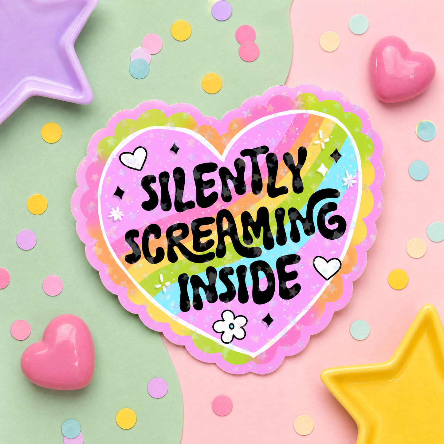 Silently Screaming Inside - Vinyl Sticker