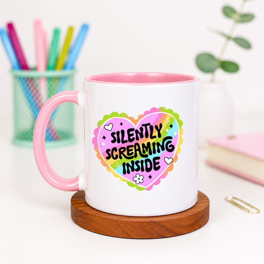 Silently Screaming Inside - Ceramic Mug