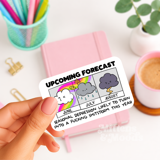 Upcoming Forecast Aussie Winter - Vinyl Sticker