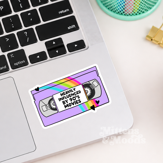 Heavily Influenced by 90s Movies - Vinyl Sticker