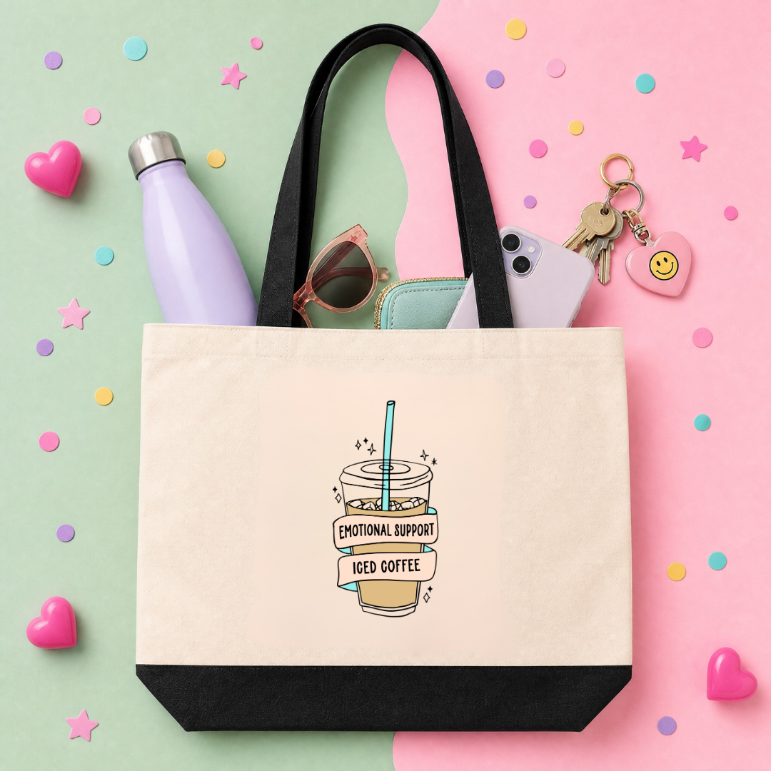 MTO Tote Bag - Emotional Support Iced Coffee