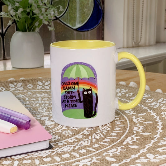 Only One Damn Shitstorm at a Time Please - Ceramic Mug