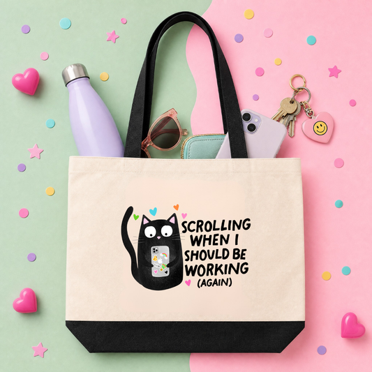 MTO Tote Bag - Scrolling When I should be working (again)