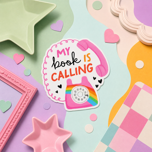 My Book is Calling - Vinyl Sticker