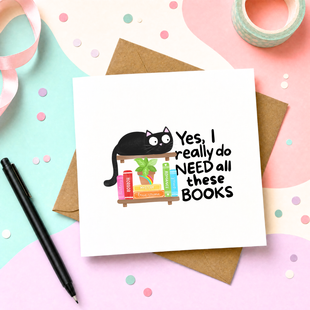 MTO Card - Yes I Really Do Need All These Books