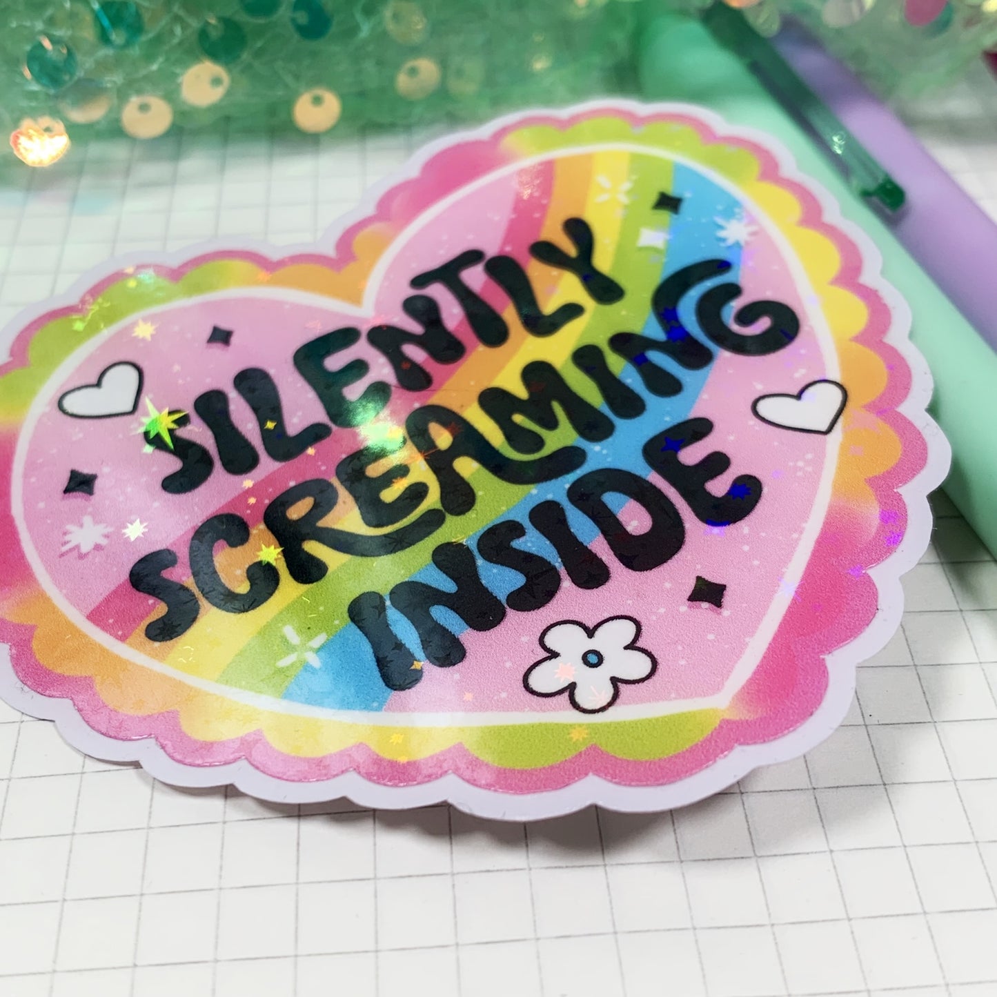 Silently Screaming Inside - Vinyl Sticker