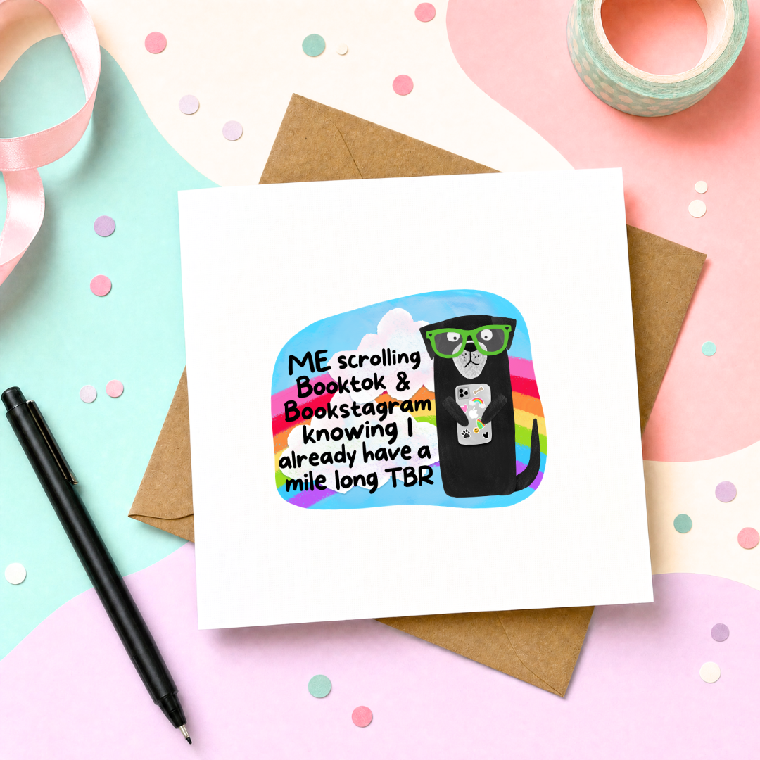 MTO Card - Me Scrolling Booktok and Bookstagram