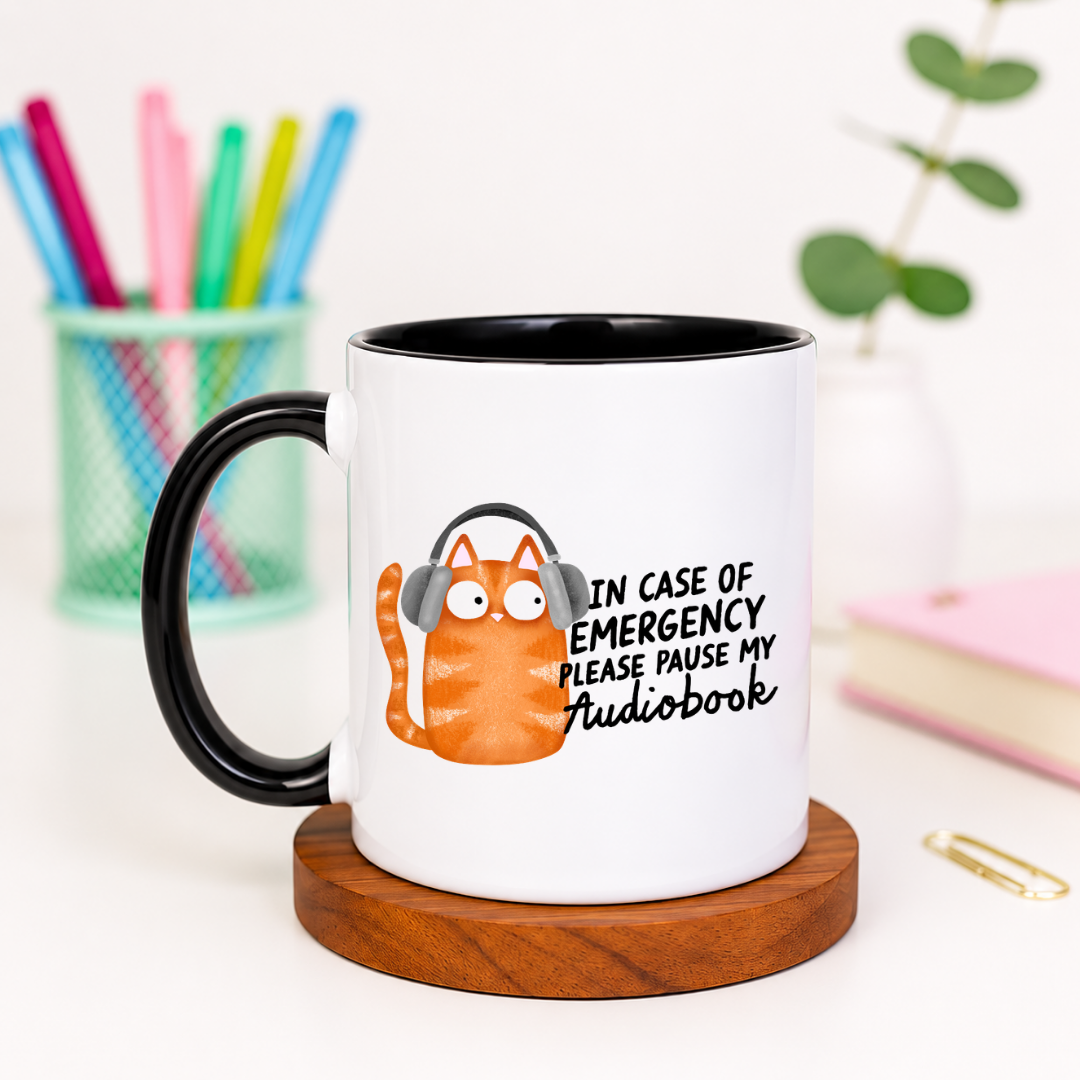 In Case of Emergency Please Pause My Audiobook - Ceramic Mug