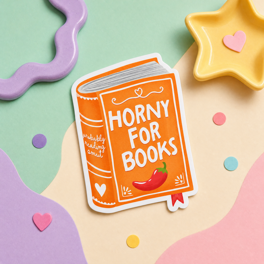 Horny for Books - Vinyl Sticker