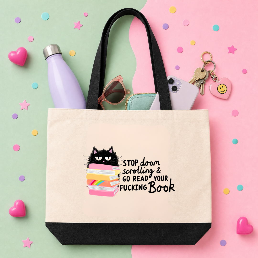 MTO Tote Bag - Stop scrolling and go read a book