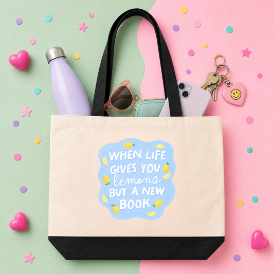 MTO Tote Bag - When life gives you lemons, buy a new book