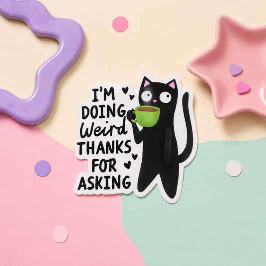 I'm Doing Weird Thanks for Asking - Vinyl Sticker