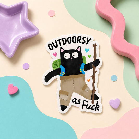 Outdoorsy as Fuck - Vinyl Sticker