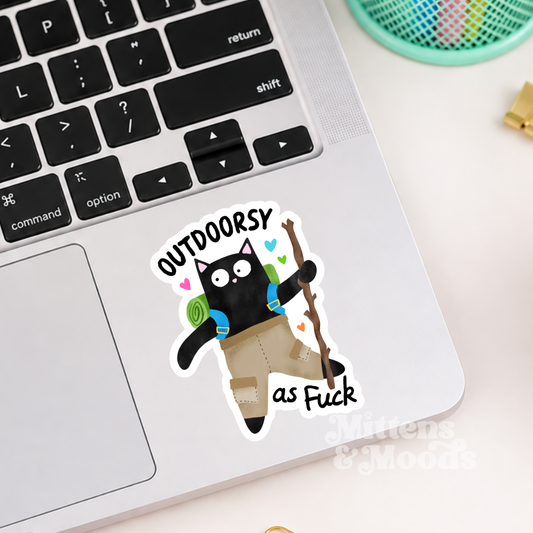 Outdoorsy as Fuck - Vinyl Sticker