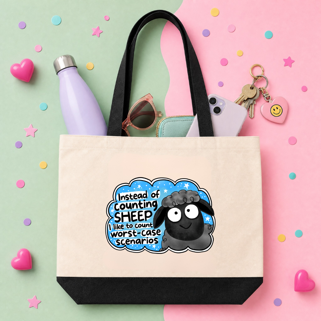 Instead of Counting Sheep I Like to Count Worst Case Scenarios - Tote Bag