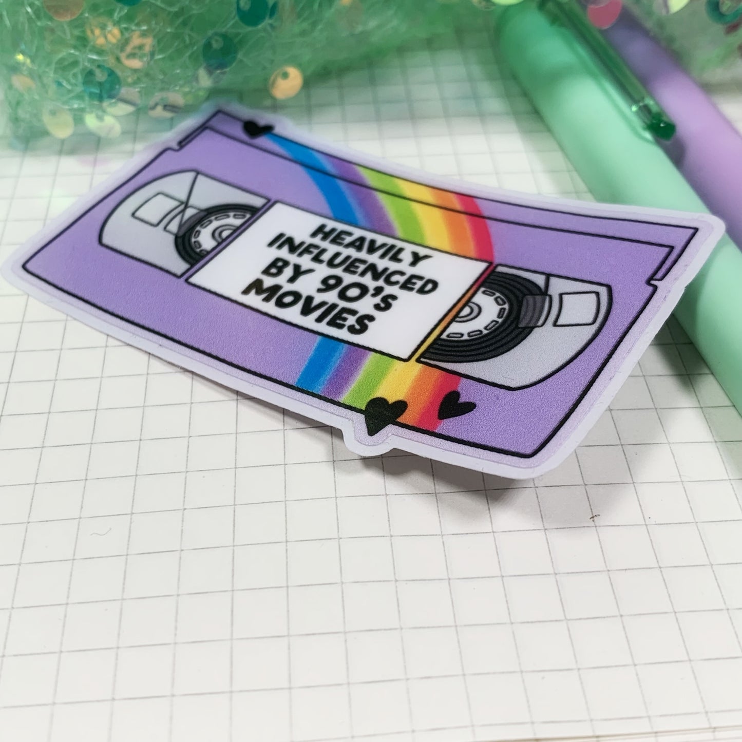 Heavily Influenced By 90s Movies - Vinyl Sticker