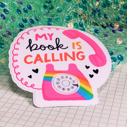 My Book is Calling - Vinyl Sticker