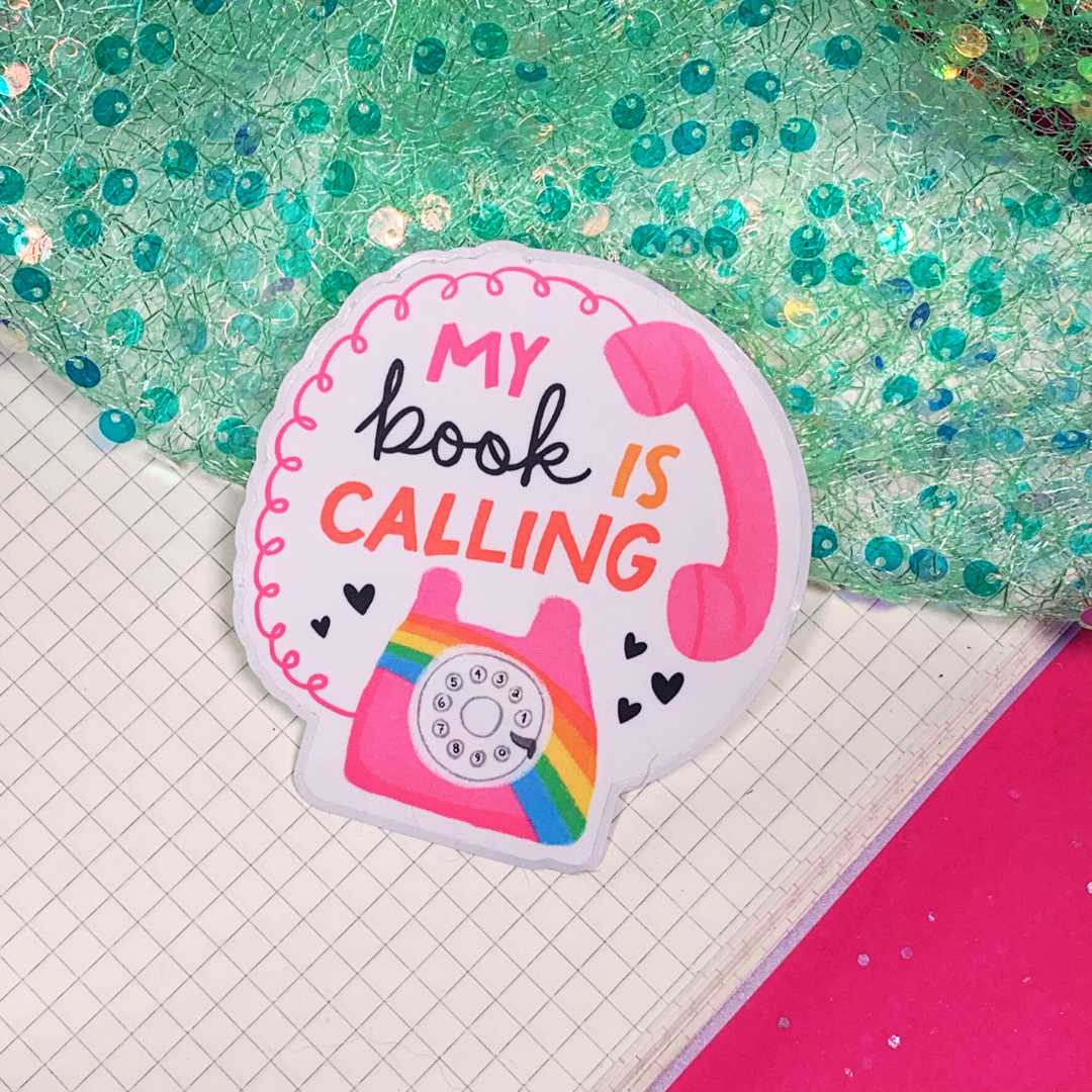 My Book is Calling - Vinyl Sticker