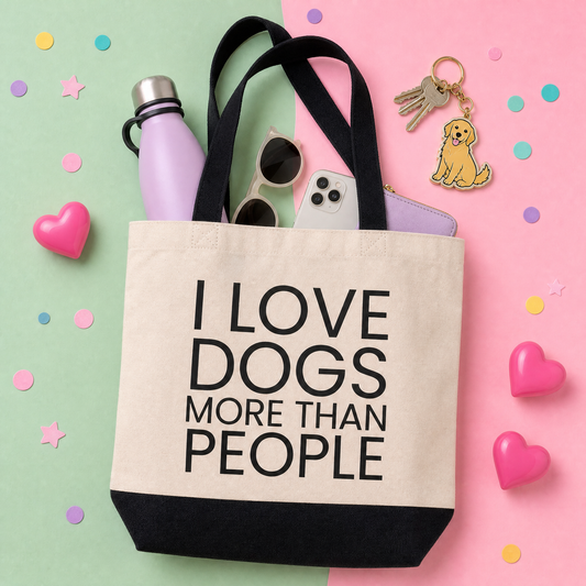 I Love Dogs More Than People - Tote Bag