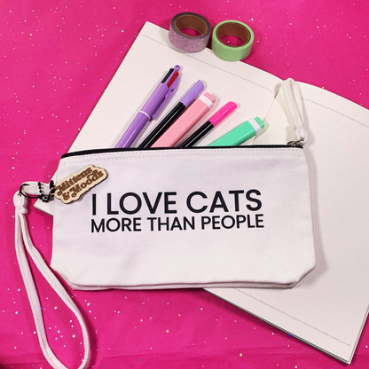 I Love Cats More Than People - Small Pouch