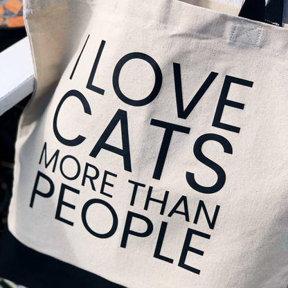 I Love Cats More Than People - Tote Bag