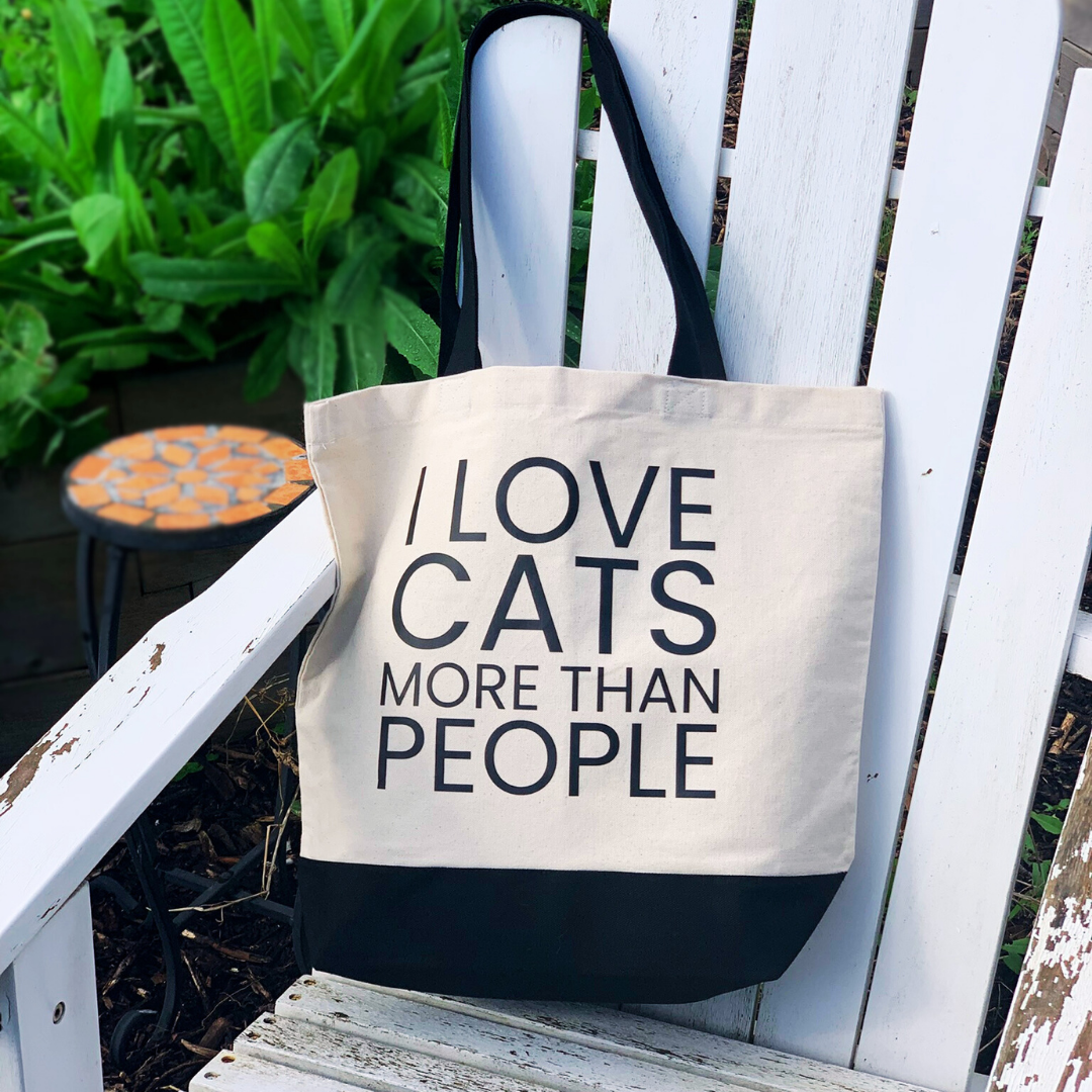 I Love Cats More Than People - Tote Bag