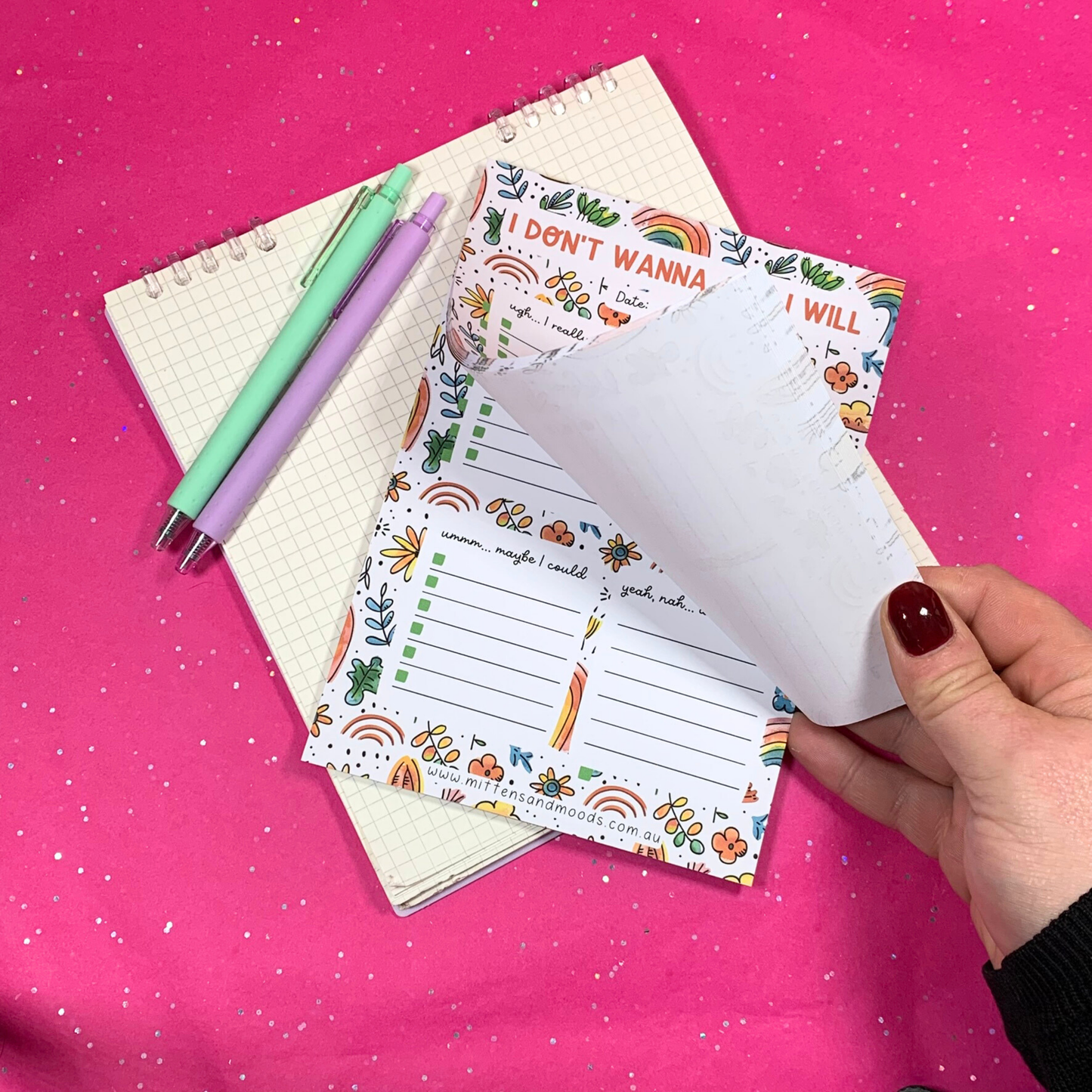 I Don't Wanna But I Will (Sunshine and Rainbows) - To Do List Notepad
