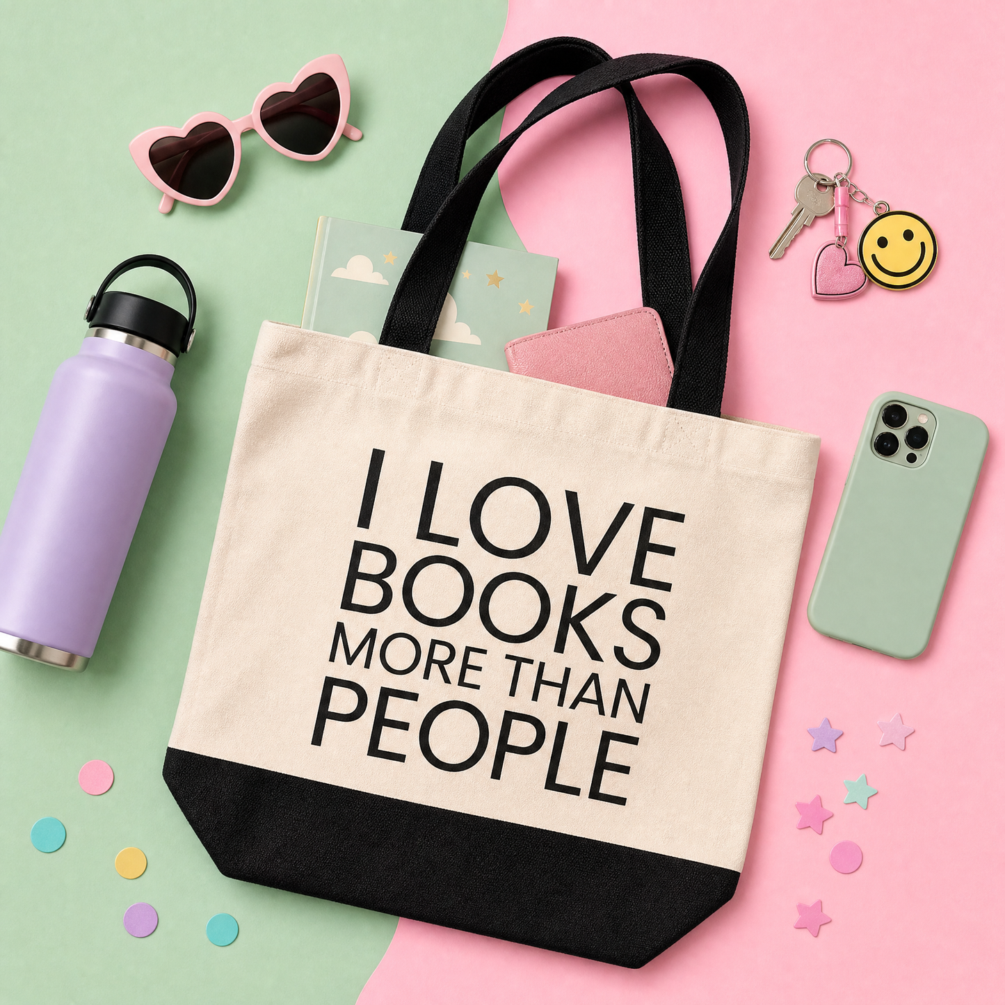 I Love Books More Than People - Tote Bag