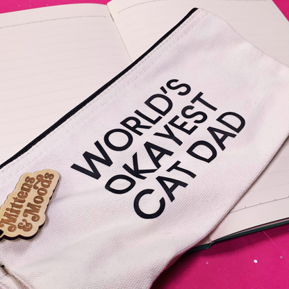World's Okayest Cat Dad - Small Pouch