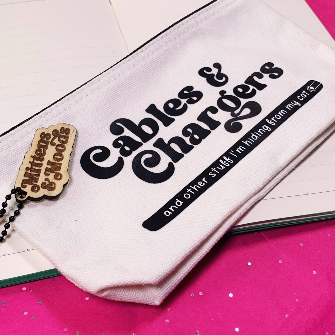 Cables and Chargers and Other Stuff I'm Hiding From My Cat - Small Pouch