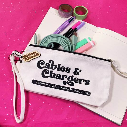 Cables and Chargers and Other Stuff I'm Hiding From My Cat - Small Pouch