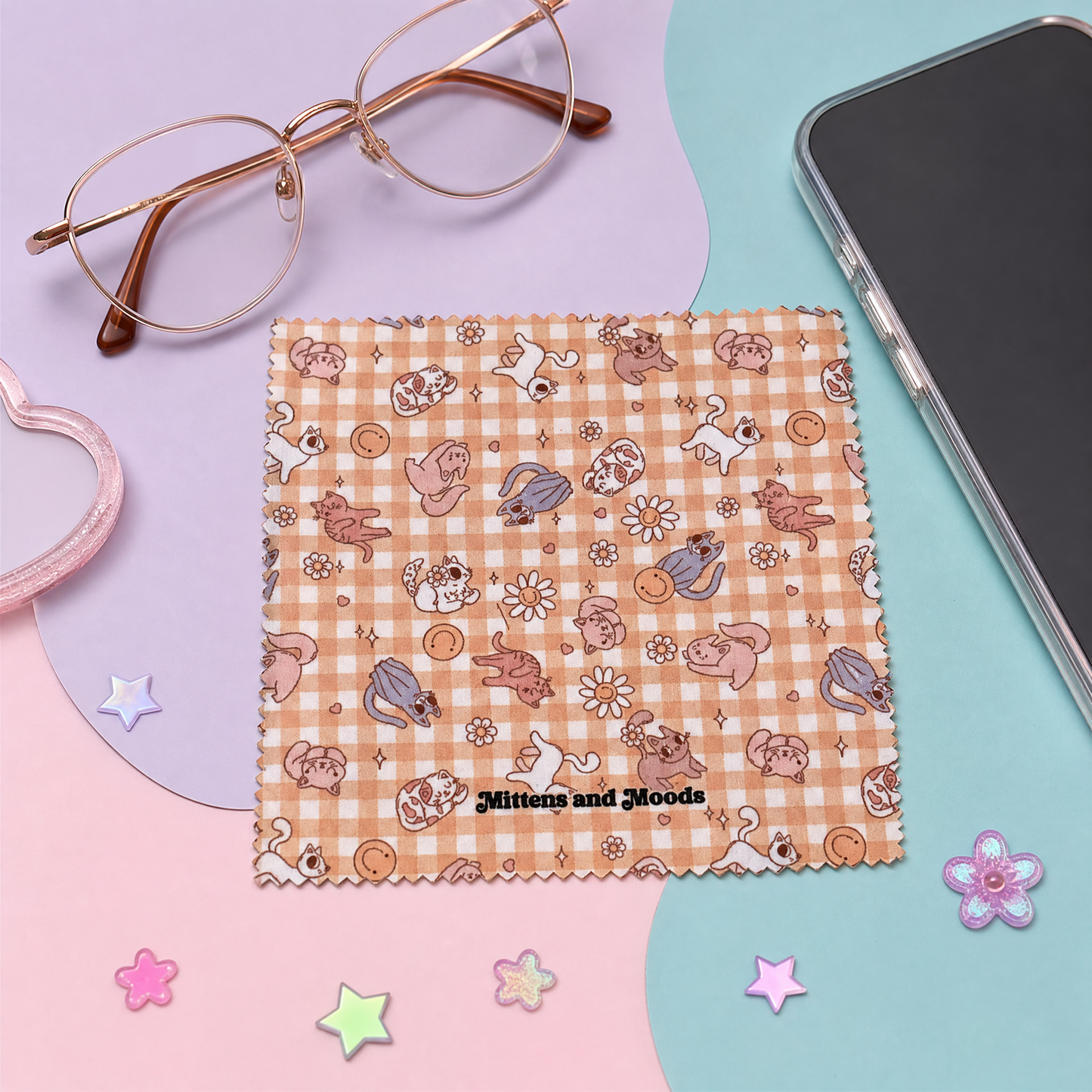 Spring Kitties - Glasses Cloth