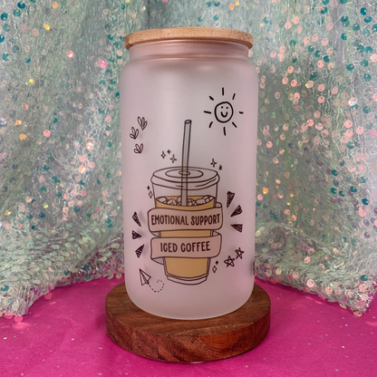 Emotional Support Iced Coffee - Glass Cup