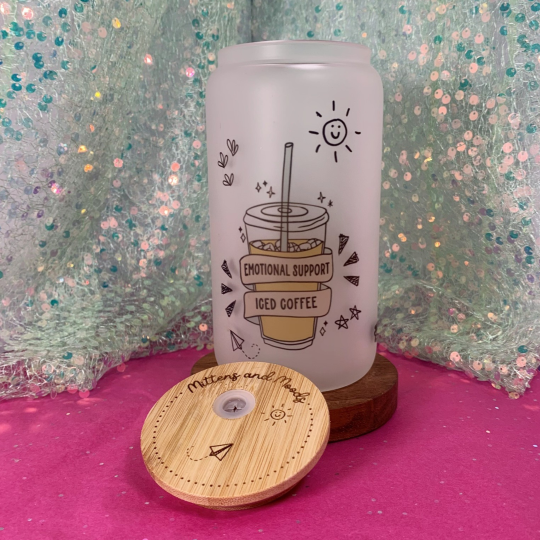 Emotional Support Iced Coffee - Glass Cup