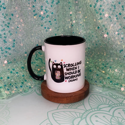Scrolling When I Should Be Working (Again) - Ceramic Mug